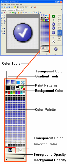 trasparent and inverted icon colors