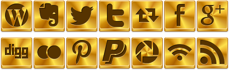 Free Gold Button Icons