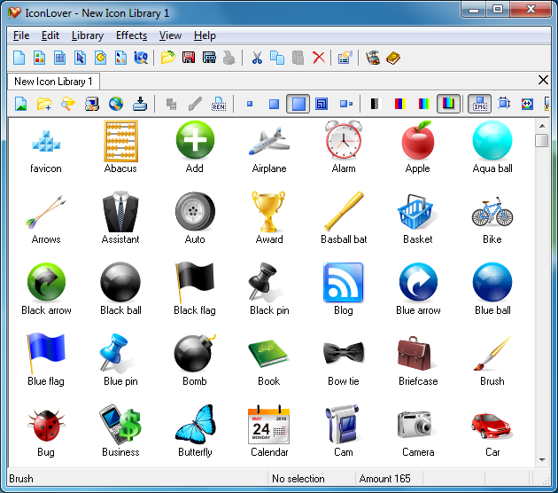 Edit icon library