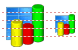 3d bar chart icon