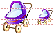 Baby carriage icon