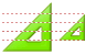 Grün eingestelltes Quadrat Icon