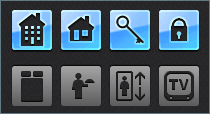 Hotel App Tab Bar Icons for iPhone