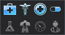 High Resolution Medical Tab Bar Icons for iPhone & iPad