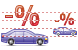 Automobile loan interest payment icons