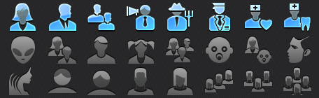 High Resolution App Tab Bar People Icons