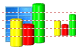 3d bar chart icon