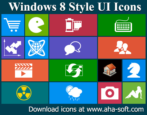 Windows 8 Style UI Icons